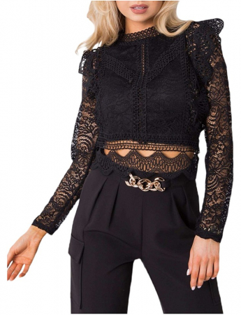 Bluze Dama - Bluză din dantelă cu mâneci lungi
