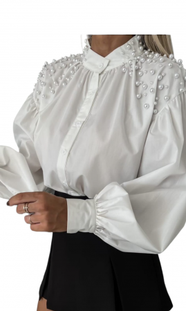 Bluze Dama - Bluza Dama cu Perle pe Umeri - Thea