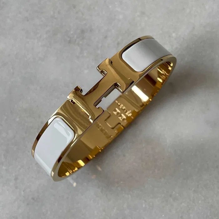 Bratari Statement - Bratara Unisex, inchidere cu Click, din otel inoxidabil placat cu aur