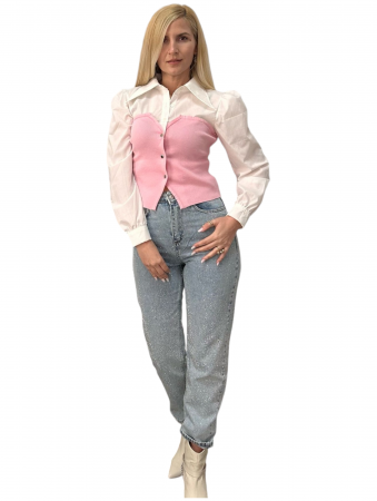 Bluze Dama - Camasa Dama cu Corset - Clotilde