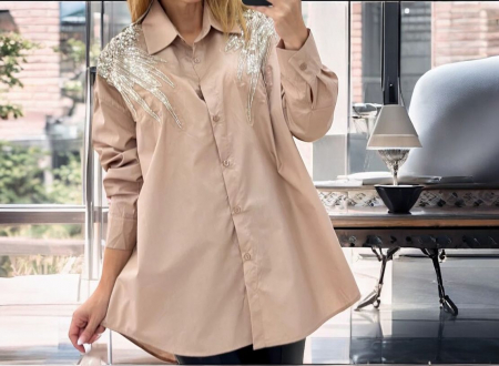 Bluze Dama - Camasa dama eleganta cu aripi din strasuri