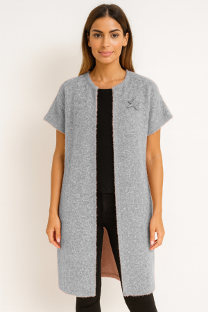 Pulovere Dama - Cardigan tip bolero din vascoza, marime universala