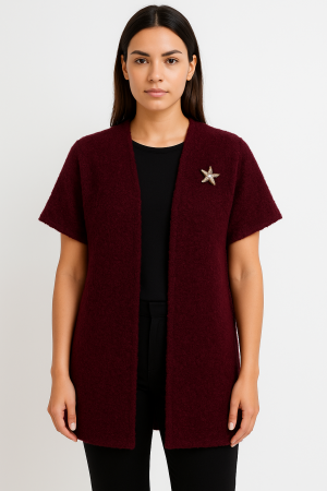 Pulovere Dama - Cardigan tip bolero din vascoza, marime universala