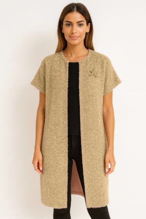 Pulovere Dama - Cardigan tip bolero din vascoza, marime universala