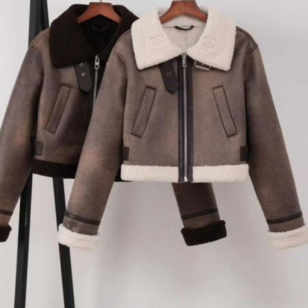 Geci Dama - Cojoc Dama Combinatie Piele Intoarsa si Blana ECO - 3