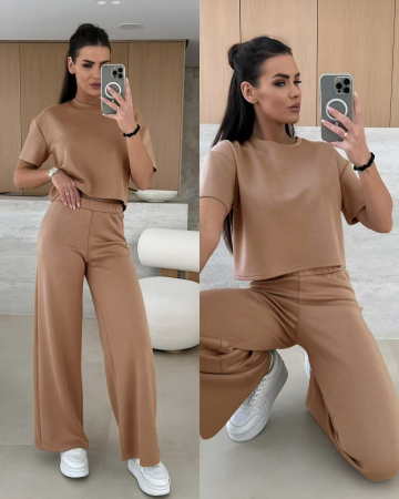 Compleuri Dama - Compleu Dama Set 2 Piese Tricou si Pantaloni Lungi - CHMS