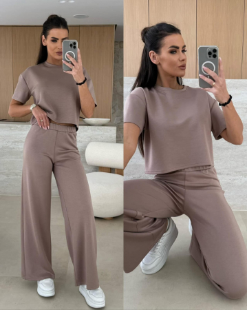 Compleuri Dama - Compleu Dama Set 2 Piese Tricou si Pantaloni Lungi - CHMS