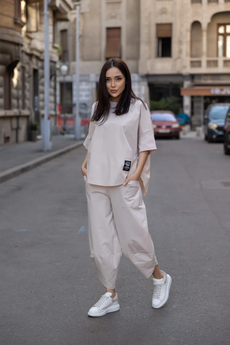 Compleuri Dama - Compleu dama trening sport pantaloni si bluza - PREMIUM COTTON