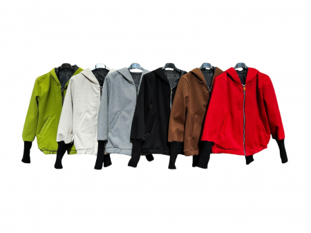 Jachete Dama - Hanorac Dama cu Gluga, Deschidere Fermoar