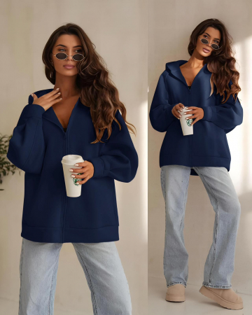 Pulovere Dama - Hanorac Dama cu Fermoar - CHMS - 2