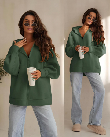 Pulovere Dama - Hanorac Dama cu Fermoar - CHMS - 2