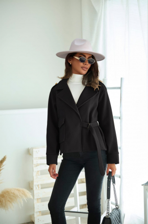 Paltoane Dama - Jacheta dama crop Sacou Scurt cu Inchidere pe o parte