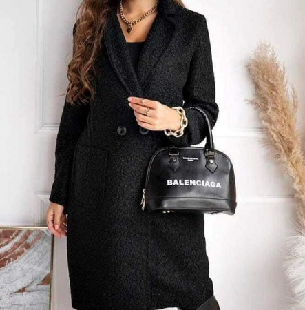 Paltoane Dama - Palton Dama din Tesatura Tip Blanita Miel