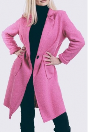 Paltoane Dama - Palton Dama din Tesatura Tip Blanita Miel