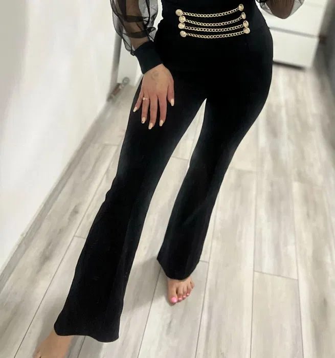 Pantaloni Lungi - Pantaloni lungi office croiala evazata