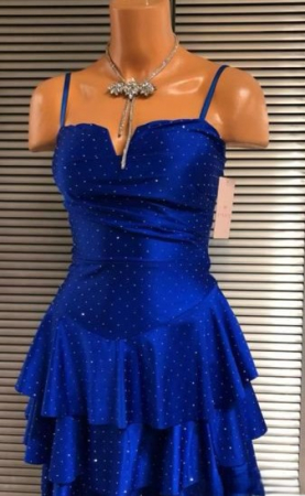 Rochii Dama - Rochie babydoll satinata cu bretele subtiri, umerii goi si volanase – stil cocktail, strasuri aplicate, marime universala S-M