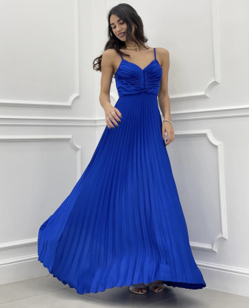 Rochii Dama - Rochie plisata de damă cu bretele - Mary