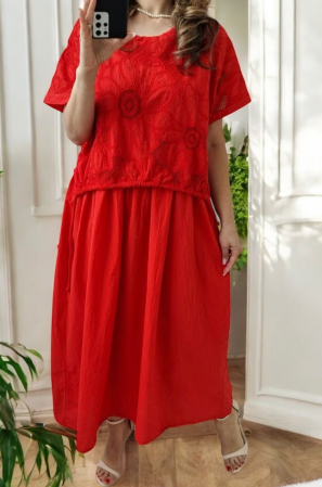 Rochii Dama - Rochie Bumbac 100% Vara, Croi Larg, Culori Diverse, Marime Universala