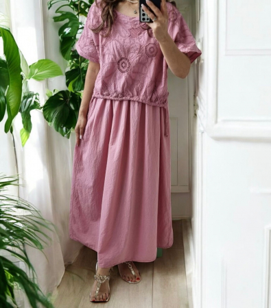 Rochii Dama - Rochie Bumbac 100% Vara, Croi Larg, Culori Diverse, Marime Universala