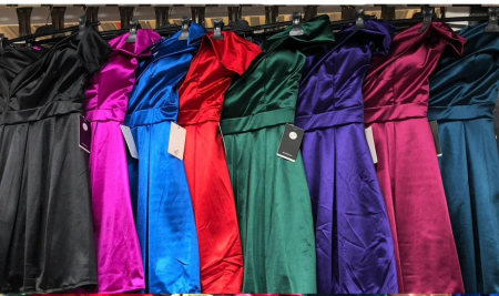 Rochii Dama - Rochie Dama Baby Doll Satinata cu Revere