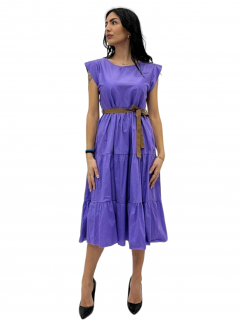 Imbracaminte Dama - Rochie dama cordon talie - Stacy - mov