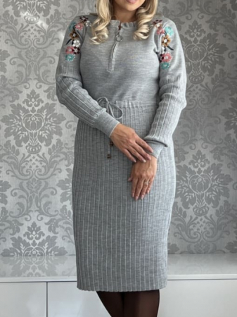 Rochii Dama - Rochie Dama cu Broderie Florala Raleigh