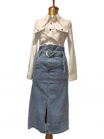 Rochii Dama - Rochie Dama Denim Blend cu Curea