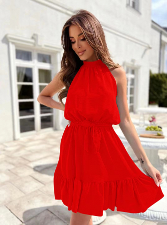 Rochii Dama - Rochie Scurta cu Funda - Sophie