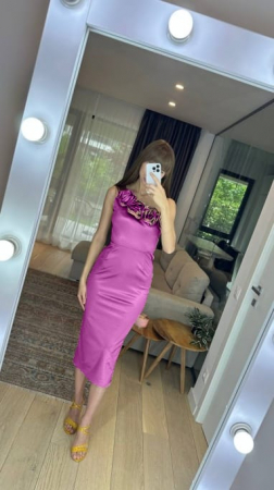 Rochii Dama - Rochie Dama pe corp cu trandafiri - Rose