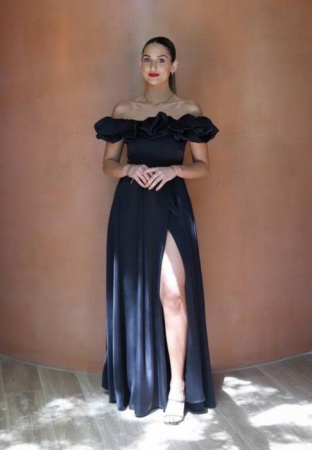 Rochii Dama - Rochie dama midi cu volane - Alesia