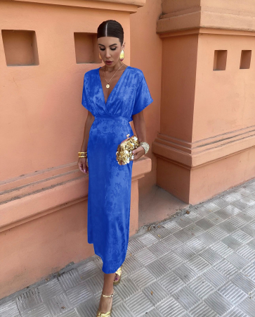 Rochii Dama - Rochie din material strălucitor cu modele florale