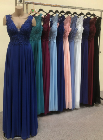 Rochii Dama - Rochie lunga ocazie din voal si dantela