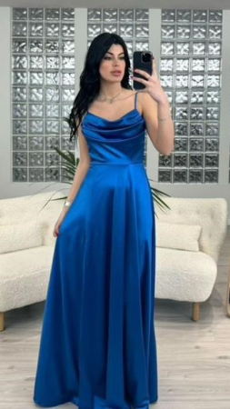 Rochii Dama - Rochie Dama Satin Lunga - Clara