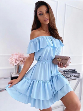 Rochii Dama - Rochie Baby Doll Scurta cu Volane - Ofelia