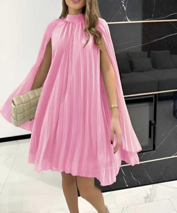 Rochii Dama - Rochie de seara Rosie Plisata - roz