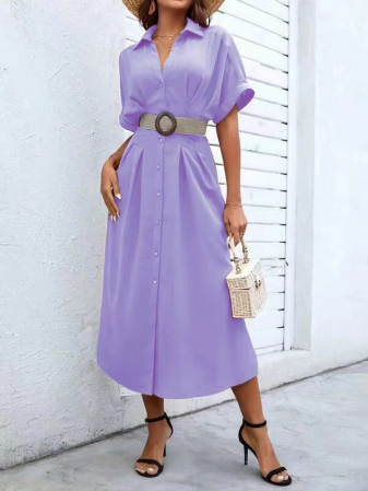 Rochii Dama - Rochie midi casual cu curea - Anca