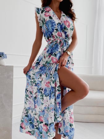Rochii Dama - Rochie Lunga Florala - Silvia