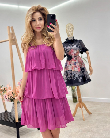 Rochii Dama - Rochie din voal cu captuseala