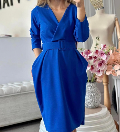 Rochii Dama - Rochie Suzy Crep Elastic – Rochie Eleganta pentru Femei (M – 3XL) - ALN