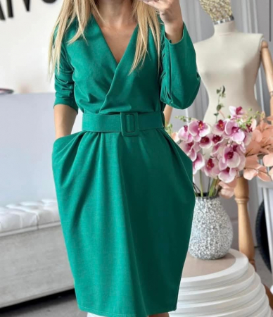 Rochii Dama - Rochie Suzy Crep Elastic – Rochie Eleganta pentru Femei (M – 3XL) - ALN