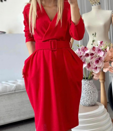 Rochii Dama - Rochie Suzy Crep Elastic – Rochie Eleganta pentru Femei (M – 3XL) - ALN