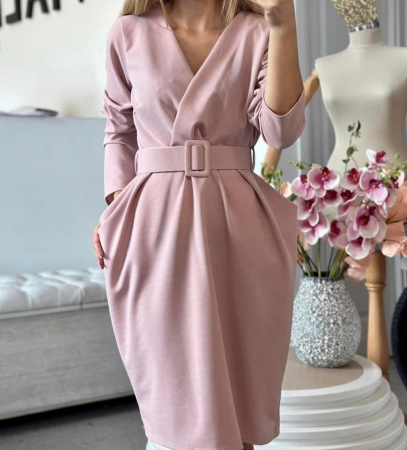 Rochii Dama - Rochie Suzy Crep Elastic – Rochie Eleganta pentru Femei (M – 3XL) - ALN