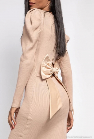 Rochii Dama - Rochie Tricot Creion cu Funda - Heracleea