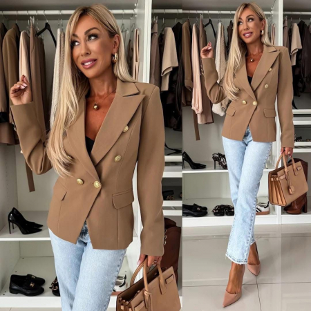 Sacouri Dama - Sacou Elegant Aly cu Nasturi Aurii - CHMS