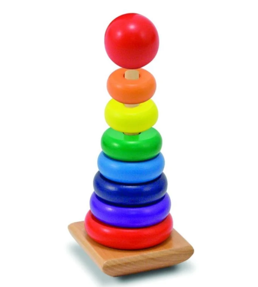 turn stivuire lemn rainbow jucarie montessori copii [3]