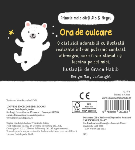 Primele mele carti Alb&Negru - Ora de culcare (Usborne) [6]