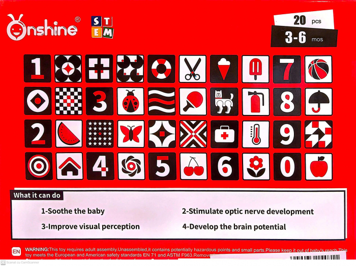 Carduri stimulare vizuala bebe, 3-6 LUNI [4]