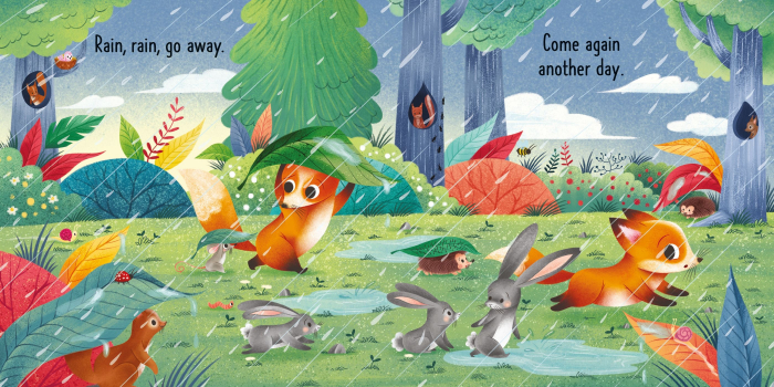 Carte cu pagini cartonate Rain, rain, go away [3]