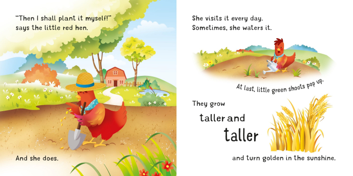 Carte cu pagini cartonate The Little Red Hen [2]