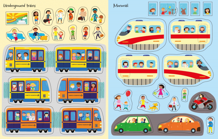 Carte cu stickere – First Sticker Book Trains [2]